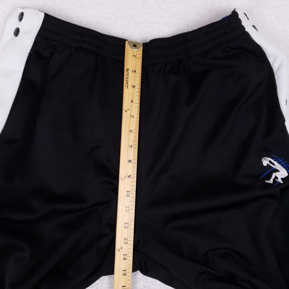 And1 Snap Track Pants Mens Large Tear Away Basketball Black Y2K Streetball Baggy